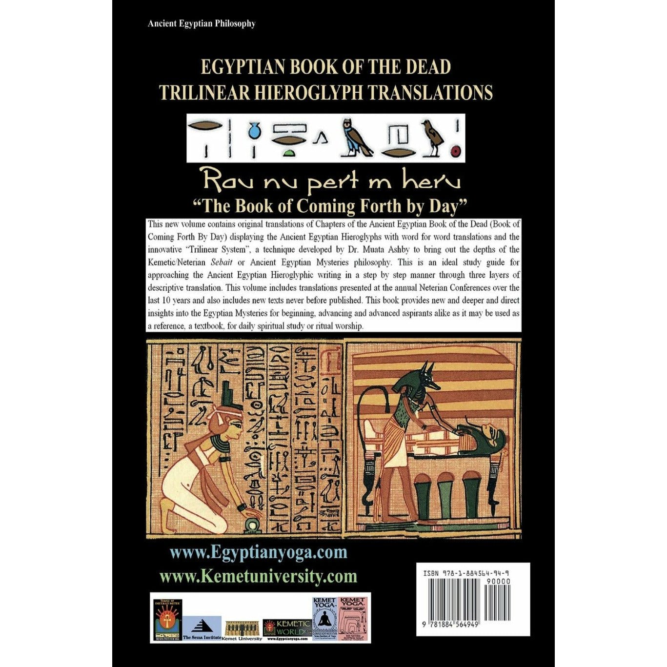 EGYPTIAN BOOK OF THE DEAD HIEROGLYPH TRANSLATIONS USING THE TRILINEAR METHOD Volume 2