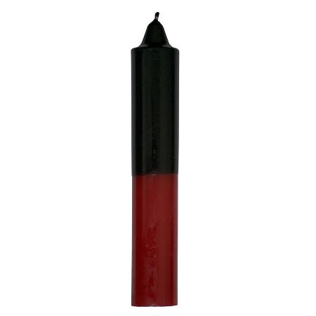 Black/Red Jumbo Candle, 9''