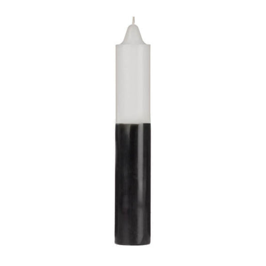 Reversible White/Black Jumbo Candle, 9''