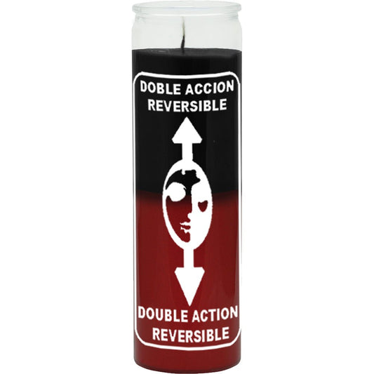 Reversible Seven Day Candle, Black/Red