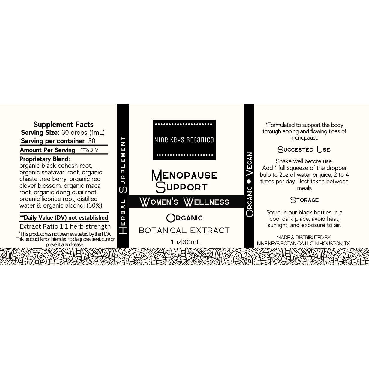 Menopause Support, Organic Herb Extract
