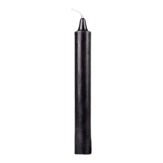 BlackTaper Candle, 6"