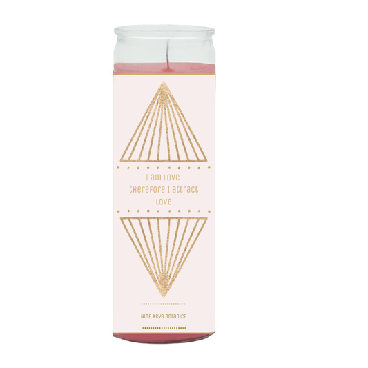 Love Drawing 7 Day Pink Candle, Nine Keys Botanica