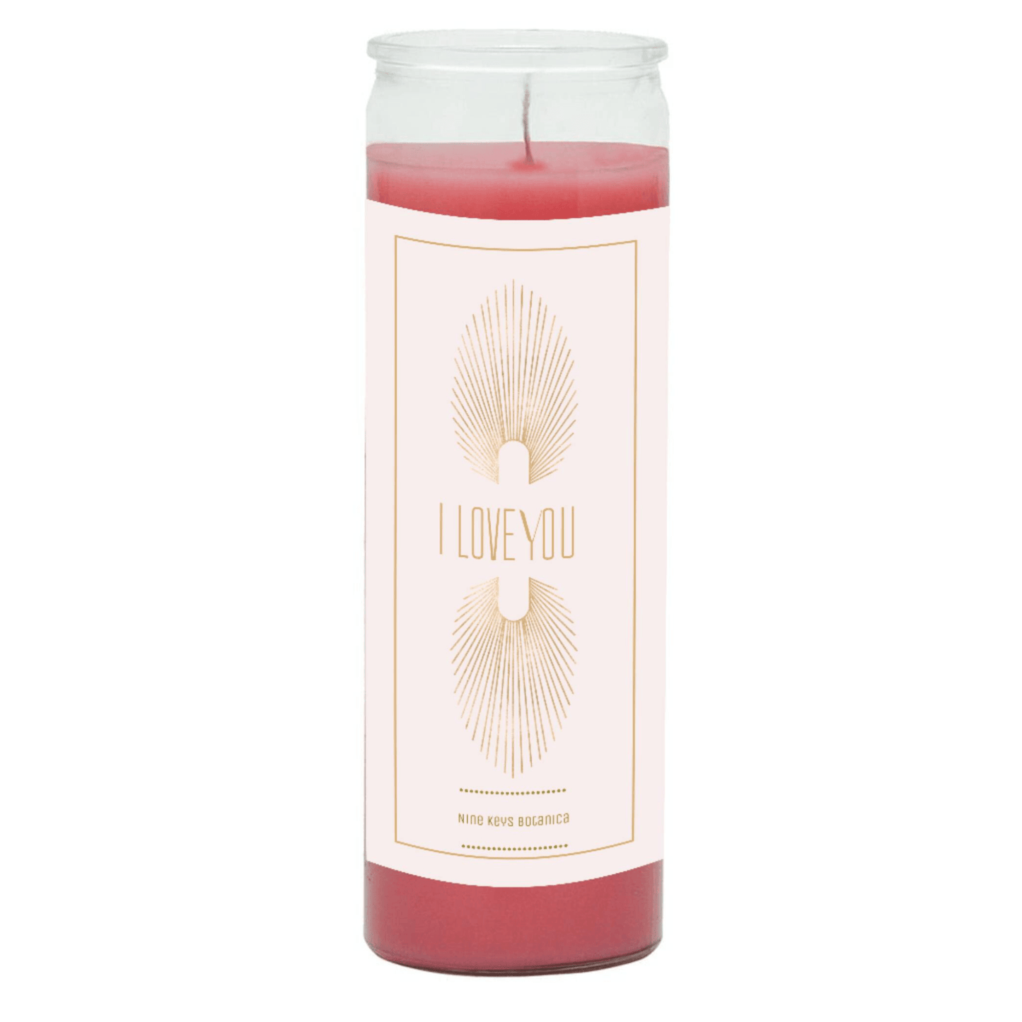 I Love You,  7 Day Pink Candle, Nine Keys Botanica