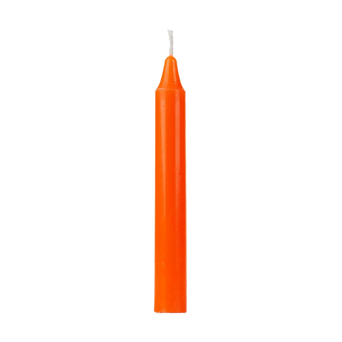 Orange Taper Candle, 6''