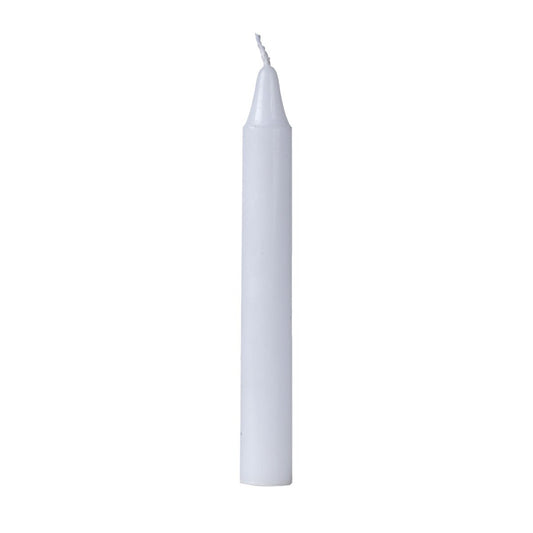 White Taper Candle, 6''