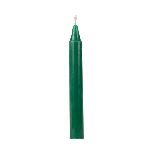 Green Taper Candle, 6''